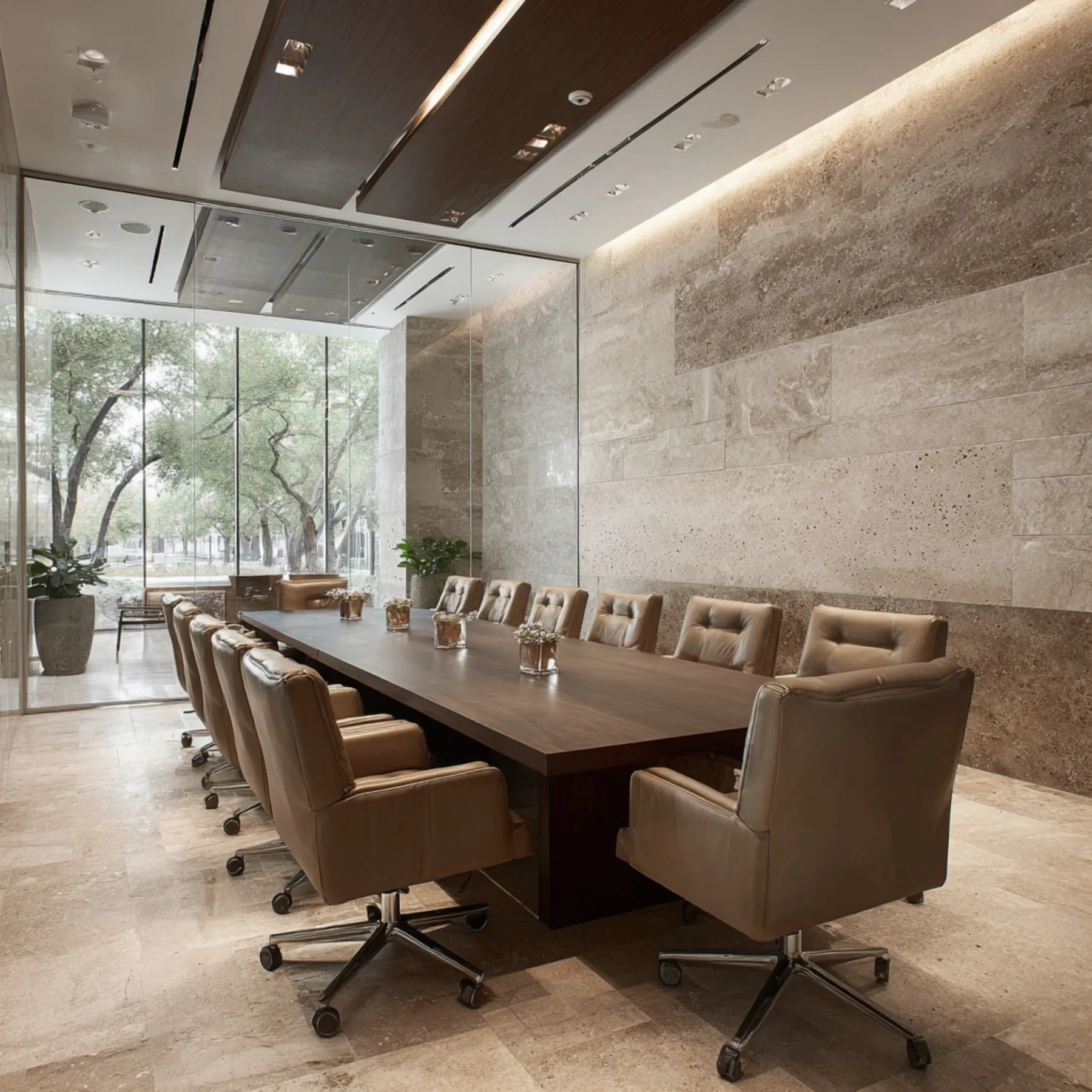 Boardroom fit-out inside a 1970 Office Tower floor plate